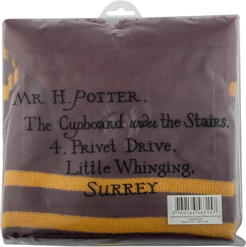 Vista 6 de Bufanda de Harry Potter 74 pulgadas tela ultra suave bolsa zip de Cinereplicas Algodón Gryffindor talla única