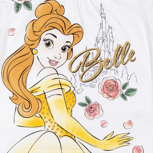 Vista 5 de Disney Princess Moana Frozen - Conjunto de 3 piezas de camiseta de tul con falda de malla y coletero para niñas pequeñas y grandes
