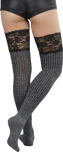 Vista 2 de ToBeInStyle Calcetines de otoño por encima de la rodilla para mujer