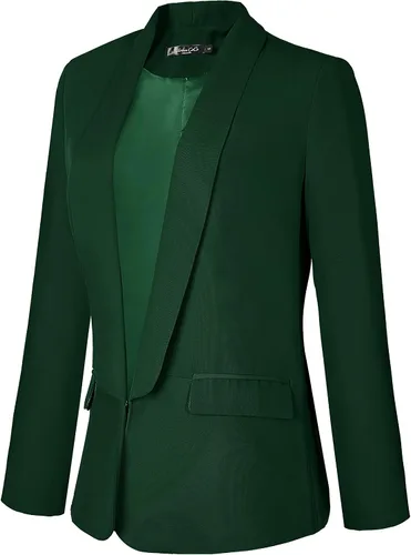 Vista 2 de Urban Coco Women's Work Office Blazer Jacket Open Front Business Casual Suit Jacket