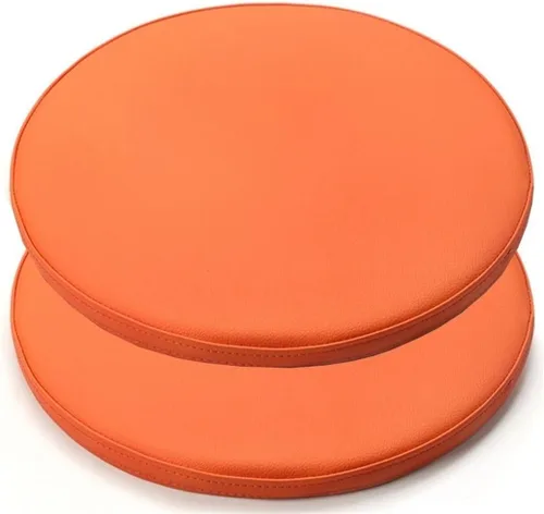 Vista 22 de Cojín redondo antideslizante de espuma viscoelástica para silla con funda Amarillo