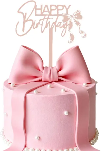 Vista 8 de ZHENGYE Juego de 4 decoraciones de pastel de feliz cumpleaños, decoración de acrílico para cupcakes, decoración para mujeres, hombres, niños, fiesta