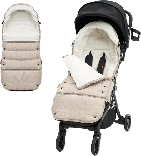 Vista 9 de Momcozy Stroller Footmuff Universal Easily Attaches to Most Strollers Ultra-Plush,Weather-Proof Stroller Sleeping Bag Deluxe Warm Stroller