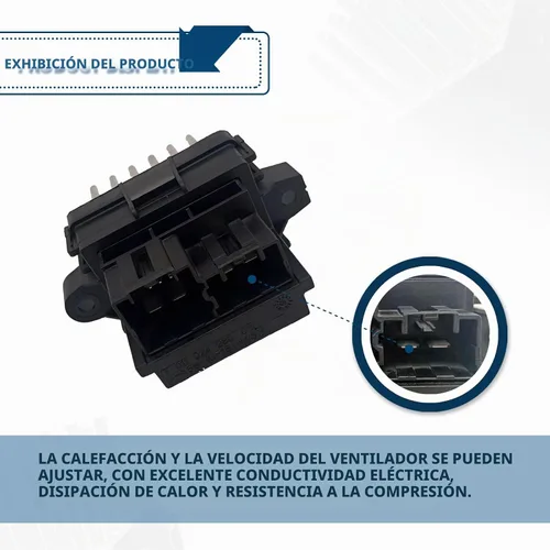Vista 4 de Módulo de control de resistencia del motor del ventilador de calentador de aire acondicionado compatible con Chevy Chrysler Buick Cadillac GMC Dodge