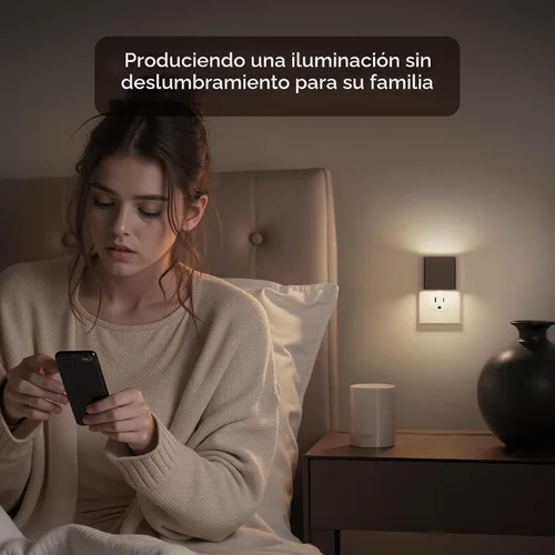Vista 6 de L LOHAS LED Luz nocturna, luces nocturnas enchufables a la pared, [paquete de 2] Sensor de anochecer a amanecer, 3CCT 1600K/2700K/5000K, brillo