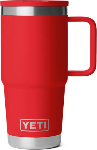 Vista 16 de YETI Rambler - Taza de viaje de 20 onzas con tapa abatible con popote, acero inoxidable, aislada al vacío, a prueba de fugas, apta para portavasos