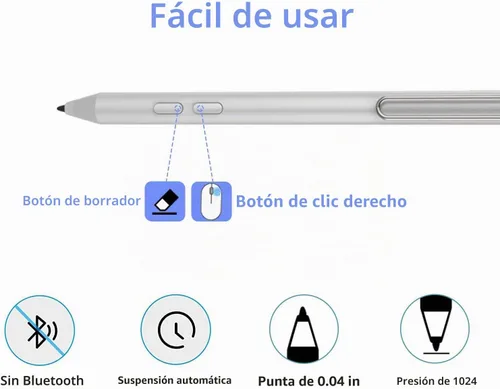 Vista 4 de Lápiz óptico para Microsoft Surface Pro 12/11/10/9/8/7/6/5/4/Go/Book/Laptop7