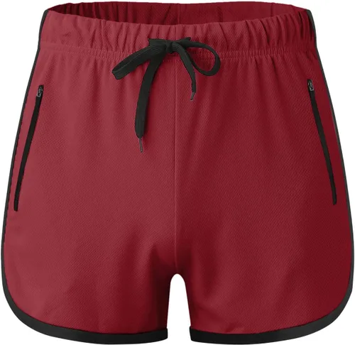 Vista 4 de Pantalones cortos deportivos para hombre, pantalones cortos de entrenamiento para hombre, ligeros, para yoga, gimnasio, con bolsillos
