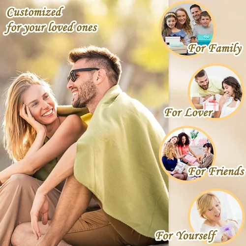 Vista 7 de Manta personalizada con fotos, texto, manta de cama personalizada con imagen, manta de franela personalizada para madres, padres, amantes, Navidad