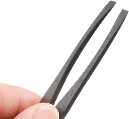 Vista 7 de FEITA Kit de pinzas de plástico de precisión, juego de pinzas antiestáticas de plástico, herramienta de reparación de bricolaje, herramienta de negro