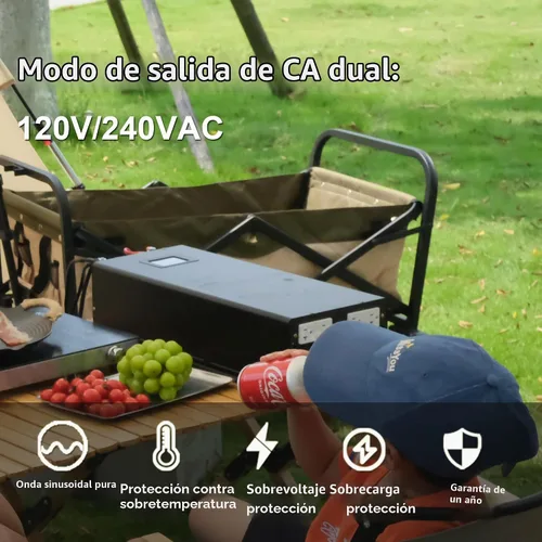 Vista 4 de WZRELB Inversor de onda sinusoidal pura de 8000W 24V, 24 voltios CC a CA 120V 240V inversor de potencia de fase dividida, 2* terminales de cable