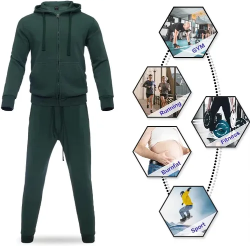 Vista 3 de Zusmen Chándal para hombre, chamarras y pantalones de 2 piezas