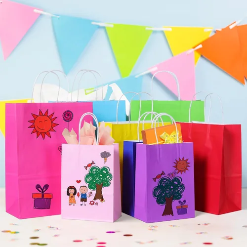 Vista 4 de BLEWINDZ - 32 bolsas de regalo pequeñas con 32 pañuelos de 8.7 x 6.3 x 3.2 01-8cols-S