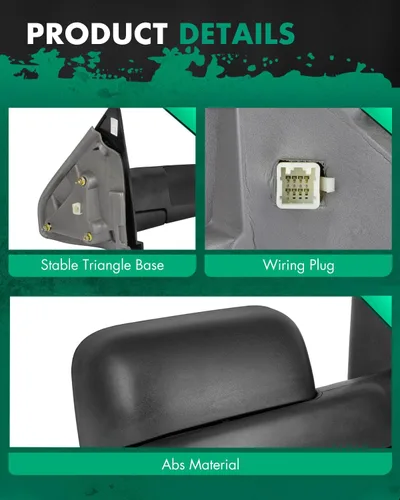 Vista 5 de SCITOO Compatible con espejo de remolque Dodge Espejo retrovisor lateral del pasajero 2002-2008 para Dodge para Ram 1500 2500 3500 Control