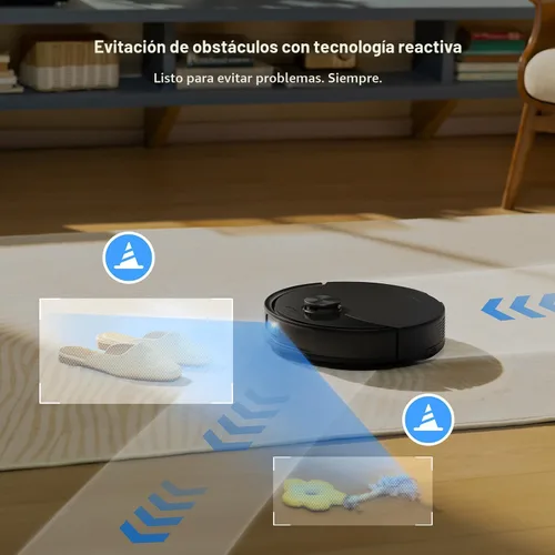 Vista 3 de roborock Robot aspirador y trapeador Q10 S5+, succión de 10,000 Pa, mejorado desde Q8 max+, 70 días de autovaciado, evita obstáculos, trapeador