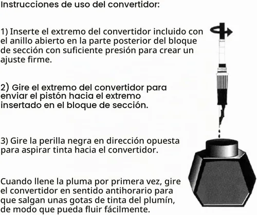 Vista 3 de Hongdian - Convertidor de tinta para pluma estilográfica, 5 unidades, diámetro de diámetro de 0.134 in