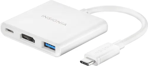 Vista 4 de INSIGNIA Adaptadores para TV, monitor y pantalla – 4K Ultra HD, entrega de energía de 60 W, USB 3.0 5Gbps – Compatible con MacBook, iPad