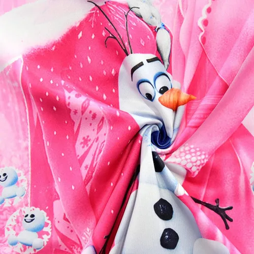 Vista 4 de Vestido casual de princesa con estampado de dibujos animados para niñas pequeñas