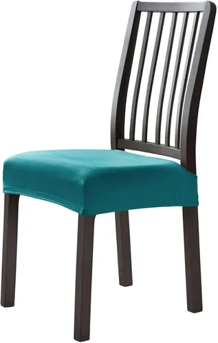 Vista 10 de Fundas de asiento de terciopelo para sillas de comedor, fundas elásticas para sillas de comedor de 2 piezas con parte inferior elástica