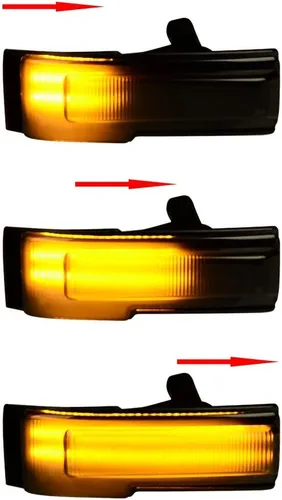 Vista 3 de 2 luces indicadoras de señal de giro LED ámbar secuenciales compatibles con Ford F150 de 13ª generación 2015 2016 2017 2018 2019 2020