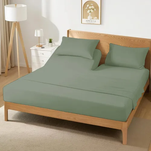 Vista 18 de OnlineBestDeal's Top Split - Juego de sábanas tamaño Queen para camas ajustables, media sábana de 18 pulgadas de profundidad, 28 pulgadas, 800 Negro