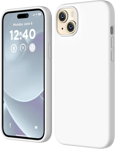 Vista 31 de Compatible con iPhone 15, funda de silicona líquida, funda protectora de cuerpo completo a prueba de golpes [forro de microfibra suave], funda Azul