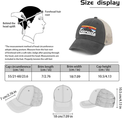 Vista 7 de Sefgaen Gorra Colorado Mountains Gorra Mujer Dad Sombreros con Sombrero de Diseño