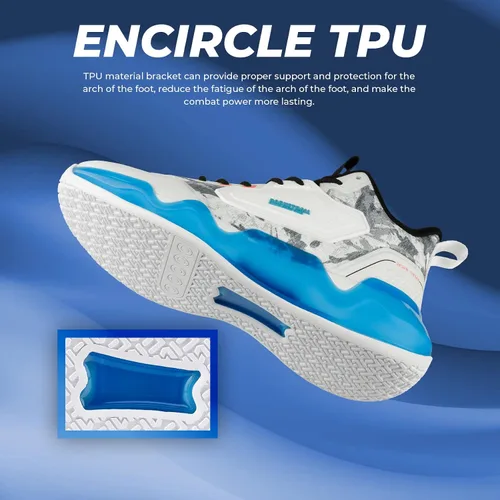 Vista 4 de ASHION Men's Basketball Shoes Mid Basketball Sneakers Non-Slip Outdoor Cushioning Workout Shoes