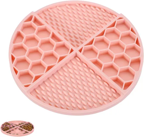 Vista 16 de Cuencos para perros de alimentación lenta, cuenco de comida para perros de comedor lento, amarillo y diámetro: 6.3 pulgadas, diseñado para perros