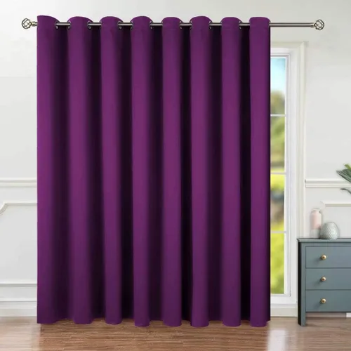 Vista 103 de BGment Cortina Oscurecedora para Puerta Corredera, Cortina Divisoria Opaca Ancha para Sala de Estar de 84 Pulgadas de Largo, Cortina Térmica de Rosa