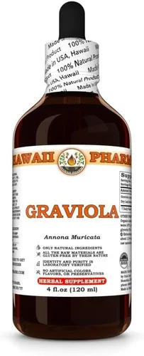 Vista 2 de Extracto líquido de Graviola, Graviola (Annona Muricata) Suplemento de tintura de hojas secas 15x4 oz