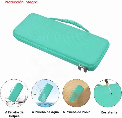 Vista 3 de Elonbo Estuche rígido de transporte para teclado inalámbrico mecánico Logitech POP, portátil, Bluetooth, teclado externo, bolsa de viaje, bolsillo