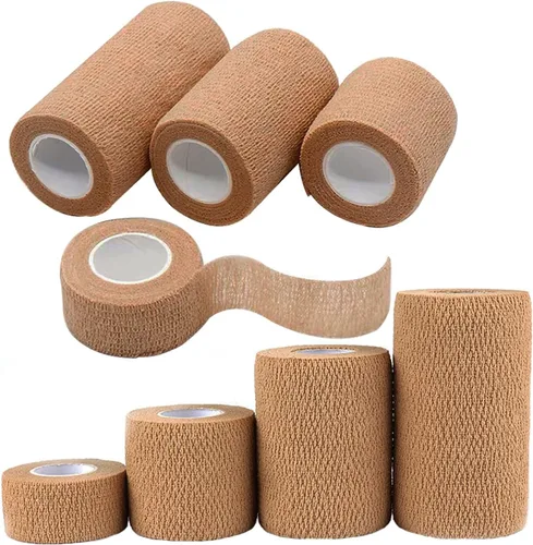 Vista 11 de HerMia 12 rollos de vendaje autoadhesivo de 1 pulgada, vendajes autoadhesivos para esguinces de hinchazón de muñeca y tobillo
