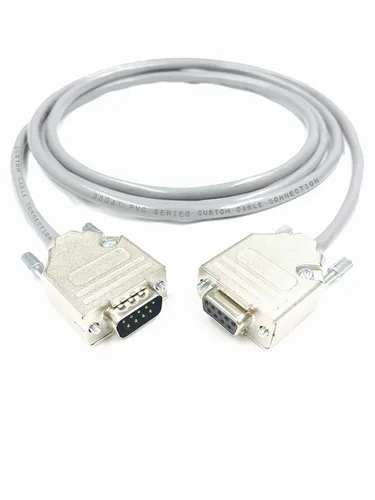 Vista 3 de Custom Cable Connection Cable de extensión DB9 macho a hembra RS232 de 6 pies - 24 AWG con cubierta de PVC gris - Fabricado en Estados Unidos