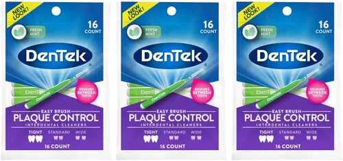 Vista 4 de Dentek Easy Brush Limpiadores interdentales para espacios extra estrechos, 16
