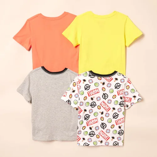 Vista 3 de Tienda Essentials Disney Marvel Star Wars Camisetas de manga corta para niños y bebés (anteriormente Spotted Zebra), Multipacks