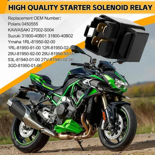 Vista 8 de Conjunto de relé solenoide de arranque para Polaris Predator 50 90 Suzuki QuadSport LT 80 Z50 Yamaha Warrior 350 Big Bear 400 Grizzly 660 600 Moto 4