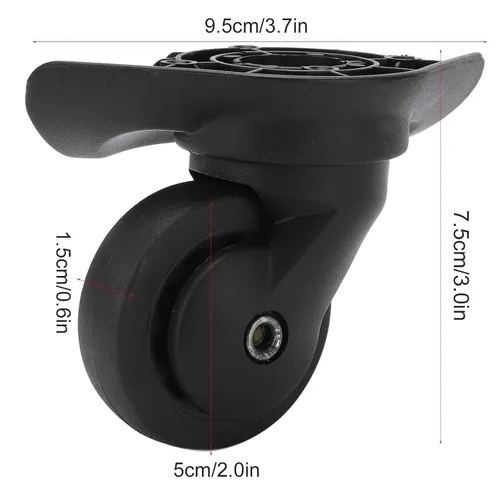 Vista 3 de Maleta Caster 1 par equipaje ruedas silencio repalcement para maleta