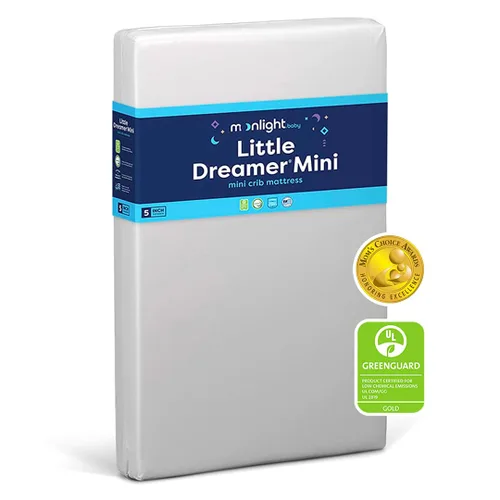 Vista 10 de Colchón de espuma para cuna Moonlight Slumber Little Dreamer, doble firmeza, Estándar, Blanco