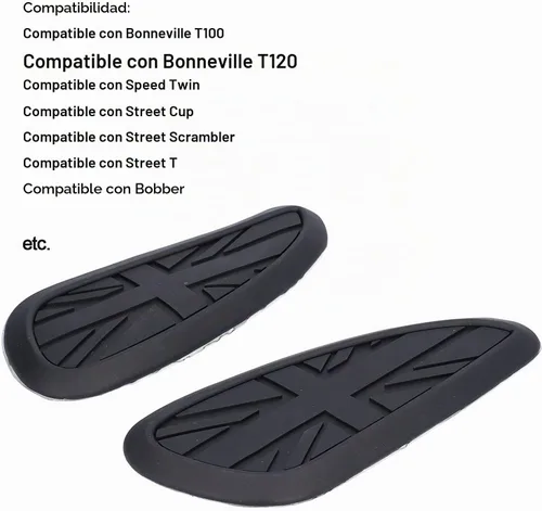 Vista 6 de KIMISS Almohadilla de Rodilla para Tanque de Motocicleta, Protector de Almohadilla Adhesiva para Tanque de Combustible de Goma Repuesto para T100