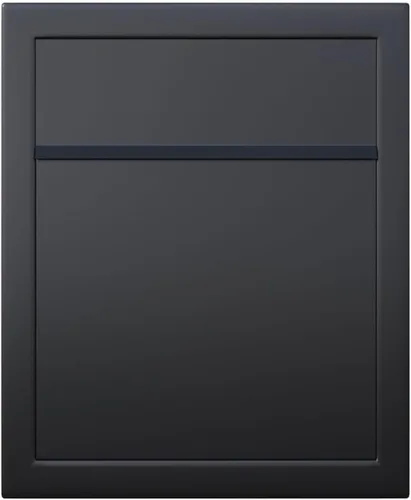 Vista 2 de Base by Bravios - Buzón de diseño contemporáneo en negro con recubrimiento en polvo