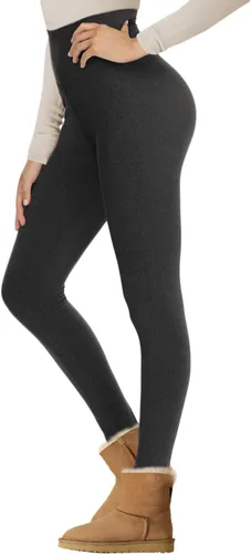 Vista 22 de NexiEpoch - Leggings de forro polar para mujer, pantalones de yoga de invierno de cintura alta, control de abdomen, suaves, térmicos, cálidos