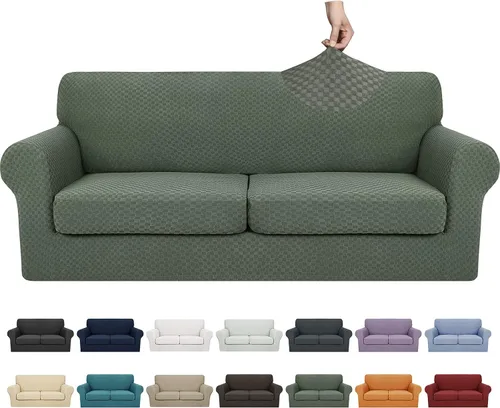Vista 108 de YEMYHOM - Fundas elásticas para cojín individual, protector de sofá, silla, asiento, funda deslizante, funda suave de sofá, reemplazo, grande, a