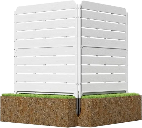 Vista 8 de KINYING Pantalla de Privacidad para Cerca de Aire Acondicionado, 2 Paneles Pantalla de Cerramiento para Equipo de Piscina Contenedor de Basura