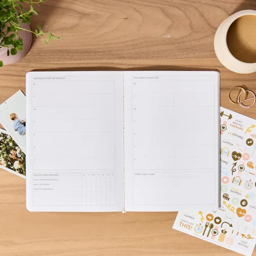 Vista 3 de Agenda de Bienestar Petite Planificador - Florales Llamativos