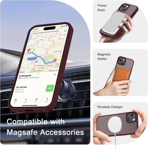 Vista 536 de Funda para Google Pixel 10 Pro XL, cubierta magnética mate, color negro Fit for MagSafe, Screen Protector included, Shockproof Military Grade