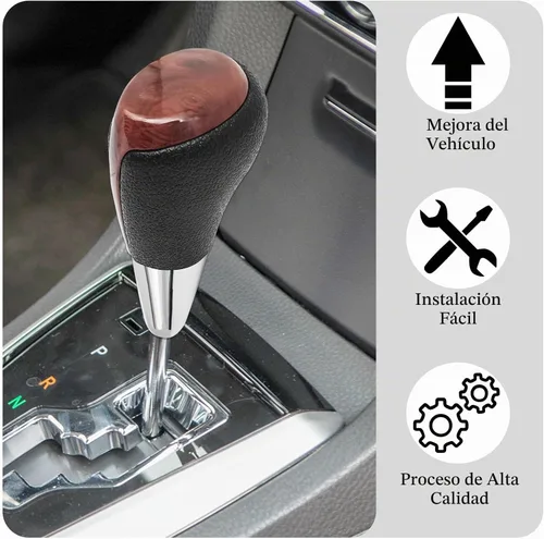 Vista 4 de Compatible con Toyota Camry Corolla Highlander RAV4 Pomo de palanca de cambios de fibra de carbono Cubierta de cabeza de palanca de cambios