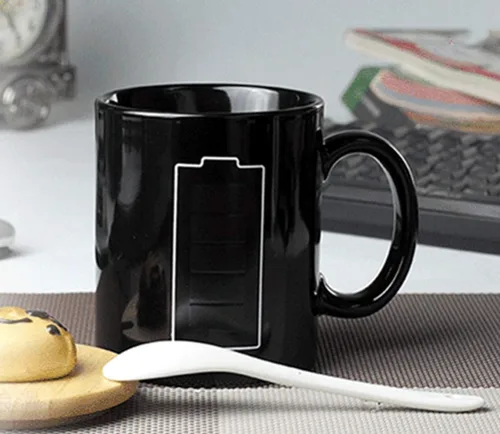 Vista 3 de Taza de café que cambia de calor para papá, taza de cerámica mágica que cambia de color que revela un mensaje oculto con café caliente, regalo