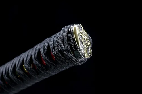 Vista 3 de Katana Katana Katana Dark Evil Dragon de 41 pulgadas, hecha a mano japonesa, práctica, acero T10, templado/arcilla templada, espiga completa