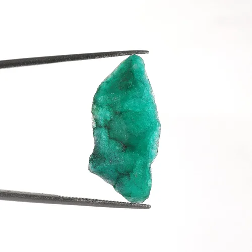 Vista 2 de 9.5 qt. Piedra de cristal curativo en bruto con certificación de gema esmeralda, color verde, cristal de esmeralda Wicca y cristal de reiki curativo